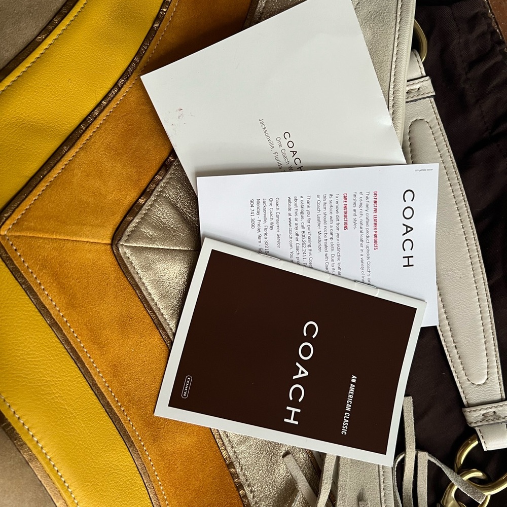 Coach Vintage Soho Limited Edition Suede Leather Chevron Bag W/Wristlet 3664 - Picture 9 of 11